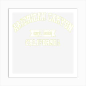 American Canyon California Athletic Sports Established Art Print