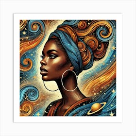 Galynna Celestial Portrait Art Print