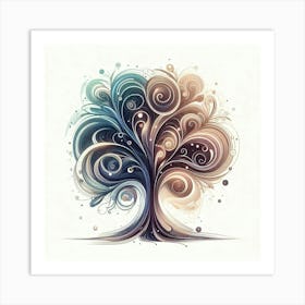 Stylized tree 2 Art Print