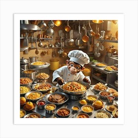 Monkey Chef Art Print