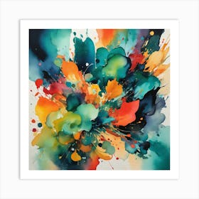 Abstract Watercolor Painting II Art Print