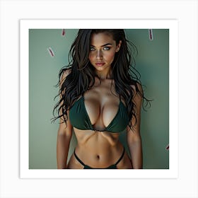 Sexy Woman In Bikini Art Print