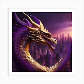 Golden Dragon Art Print