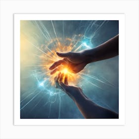 Healing Hands - Healing Stock Videos & Royalty-Free Footage Art Print