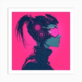 Cyberpunk Girl 4 Art Print