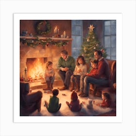 large christmas wall art festive wall Art Print