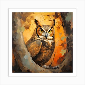 Owl Tree Art Print