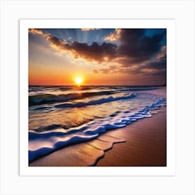 Sunset On The Beach 286 Art Print