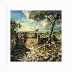 A Great Zimbabwe Ruins In Zimbabwe Oil Painting 1 Art Print