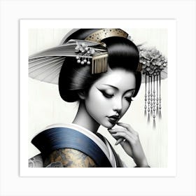 Creativel Geisha Illustration 118 Art Print