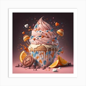 Cupcakes And Oranges Art Print