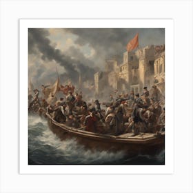 0 A Historical Painting With Important Events, The A Esrgan V1 X2plus (1) Art Print