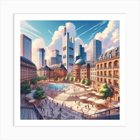 The Modernly Italian City Centre Art Print