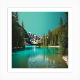 Lake Banff Canvas Print Art Print