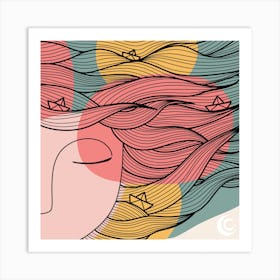 Bubblegum (Sea Waves) Art Print
