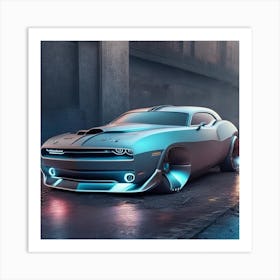 Futuristic-Dodge-Challenger-Graphic- Art Print