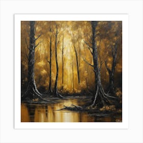 Golden Forest Art Print