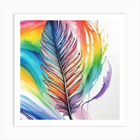 Feather Painting 17 Art Print