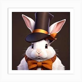 Rabbit In A Top Hat Art Print