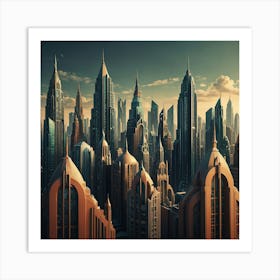 Futuristic Cityscape 42 Art Print