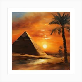 Sunset In Egypt Art Print