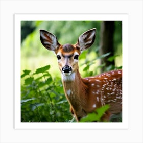 Fawn In The Forest Art Print