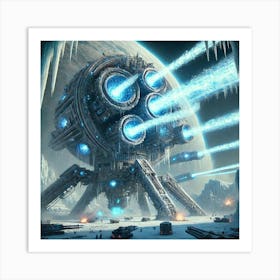 Frost Orbital Cannons Art Print