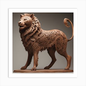 Lion Sculpture Art Print