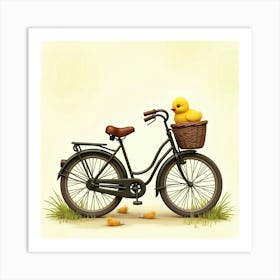 Flux Dev A Vintageinspired Bicycle With A Worn Brown Leather S 3 Art Print