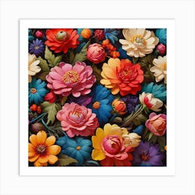 Floral Wallpaper Art Print