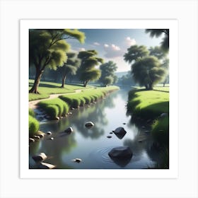 River In The Grass 5 Art Print