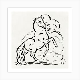 Rearing Horse, Leo Gestel Art Print