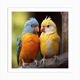Couple Of Parrots Art Print