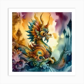 Thai Dragon 1 Art Print