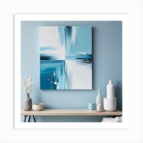 Pintura Abstracta Tematica Azul Art Print