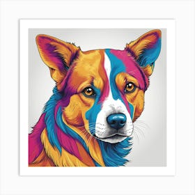 Colorful Dog Art Print