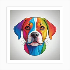 Rainbow Dog 2 Art Print