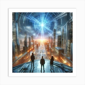 Futuristic City 144 Art Print