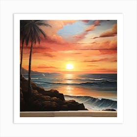 Sunset Painting Art Print