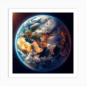 Earth From Space Art Print