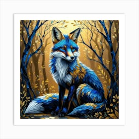 Fox In The Forest 4 Art Print