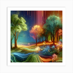 Psychedelic Forest 1 Art Print