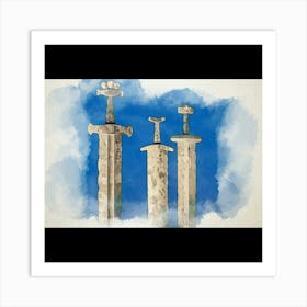 Three Swords Art Print