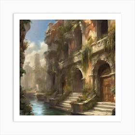 Fantasy City 47 Art Print