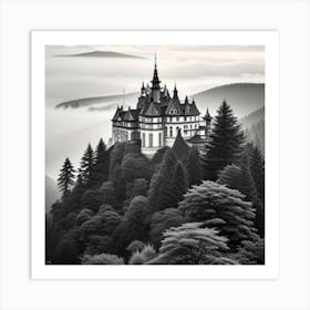 Castle In The Fog Art Print