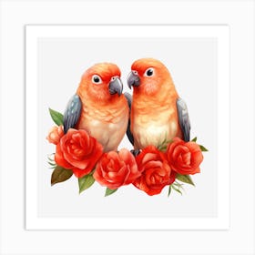 Two Parrots 1 Art Print