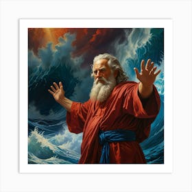 Jesus On The Waves 1 Art Print