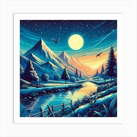 Night Landscape 2 Art Print