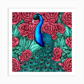 Beautiful Peacock Art Print