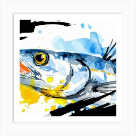 Watercolor Fish Illustration Art Print